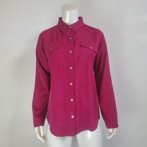 Vintage 90's Pink Silk Button-Up Shirt